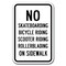 Signmission No Skateboards Bikes Scooter Rollerblades On Sidewalk 12inx18in Heavy Gauge, A-1218 - NS3 A-1218 No Skateboarding - NS3 - alternate 1